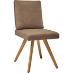 STUHL  in Mikrofaser Holz, Textil  - Taupe/Eichefarben, Design, Holz/Textil (46/94/58cm) - Dieter Knoll