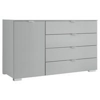 KOMMODE 120/77/40 cm  in Grau  - Alufarben/Grau, Basics, Holzwerkstoff/Kunststoff (120/77/40cm) - Moderano