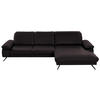 ECKSOFA in Echtleder Dunkelbraun  328/193 cm  - Dunkelbraun/Schwarz, Design, Leder/Metall (328/193cm) - Dieter Knoll