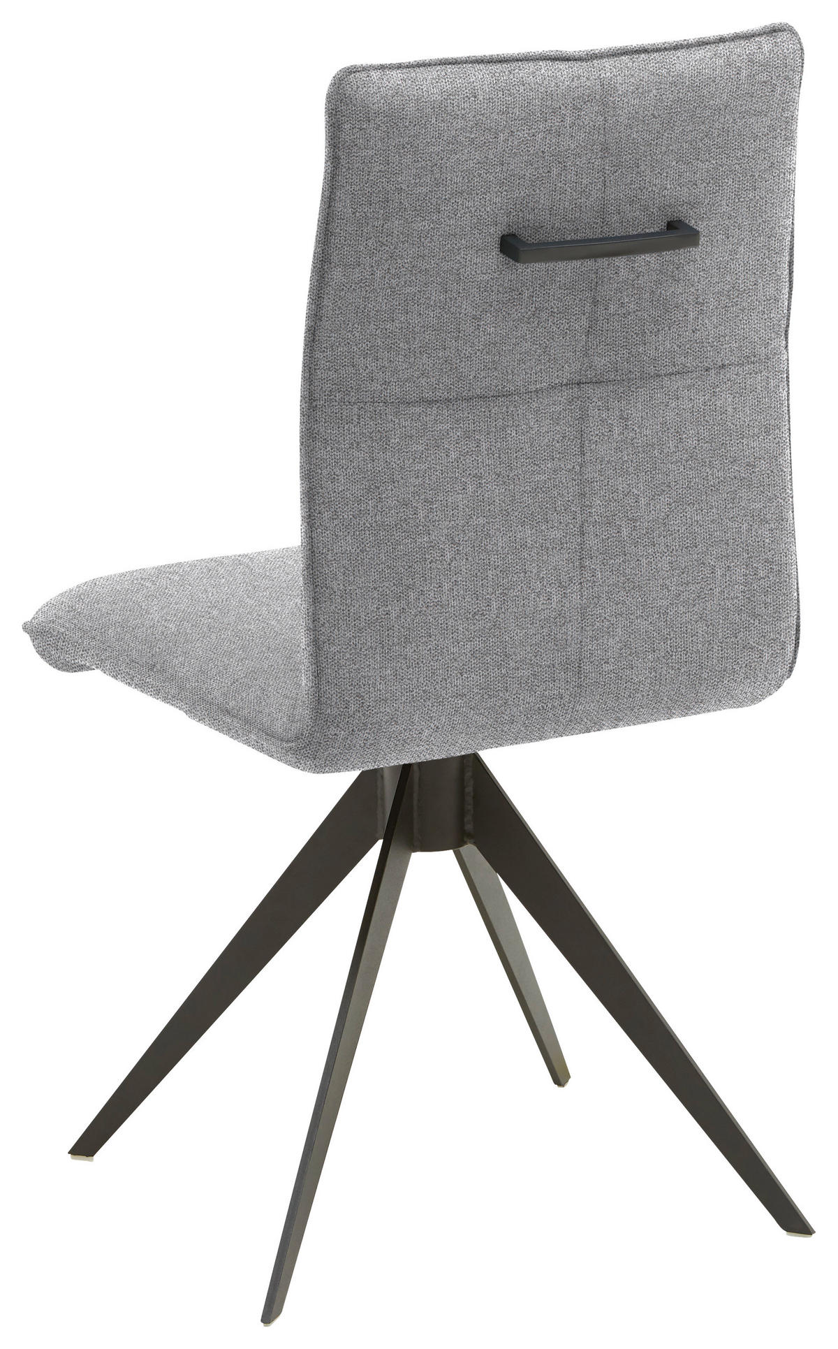 STUHL  in Stahl Flachgewebe Metall, Textil  - Schwarz/Grau, Design, Textil/Metall (46/91/62cm) - Dieter Knoll