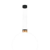 LED-HÄNGELEUCHTE 13,5/210 cm  - Goldfarben/Schwarz, Design, Metall (13,5/210cm) - Helestra