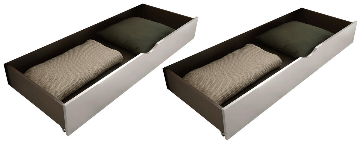 BETTKASTENSET Champagner  - Champagner, Holzwerkstoff/Kunststoff (137/19/62cm) - Ti'me