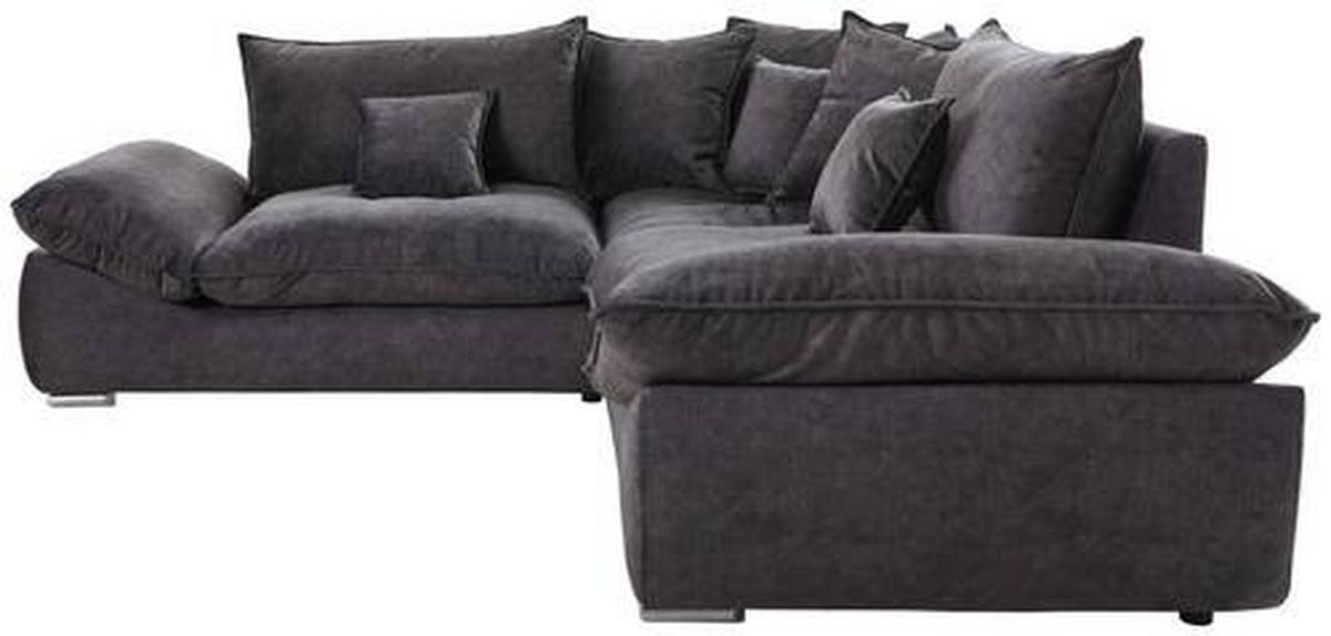 UGAONA GARNITURA grafitno siva  - boja hroma/grafitno siva, Konvencionalno, tekstil/plastika (247/247cm) - Carryhome