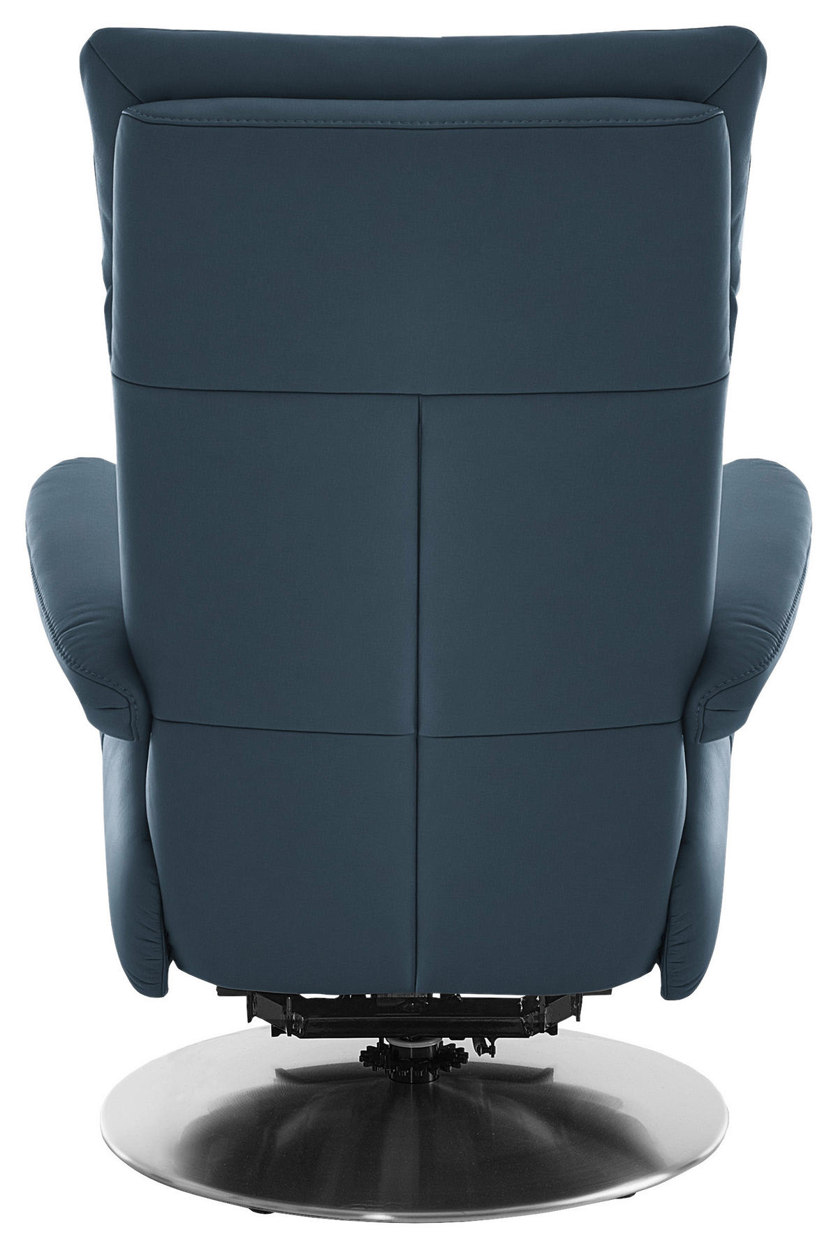 RELAXSESSEL in Leder Blau  - Blau/Edelstahlfarben, Design, Leder/Metall (78/112/85cm) - Cantus