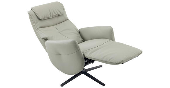 MASSAGESESSEL Echtleder Lederlook Grau - Grau, Design, Leder/Textil (77/113/90cm) - Xora