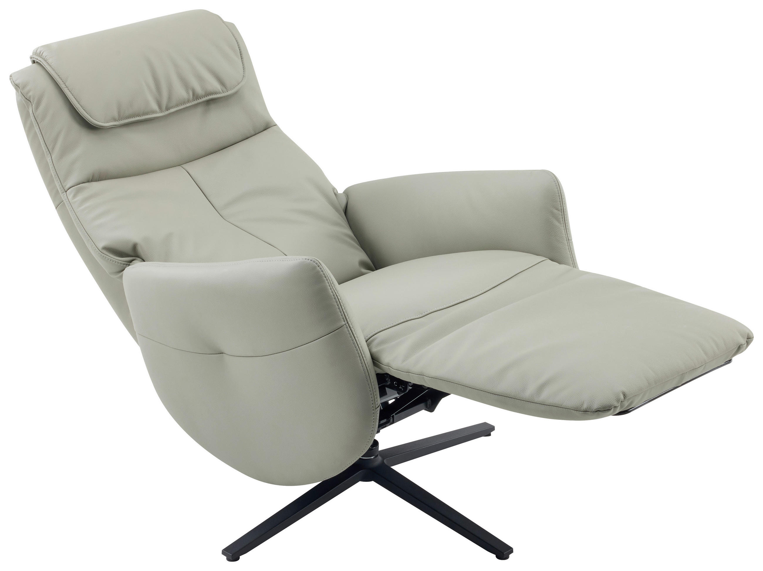 MASSAGESESSEL Echtleder Lederlook Grau    - Grau, Design, Leder/Textil (77/113/90cm) - Xora
