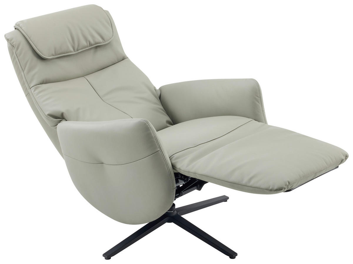MASSAGESESSEL Echtleder Lederlook Grau    - Grau, Design, Leder/Textil (77/113/90cm) - Xora