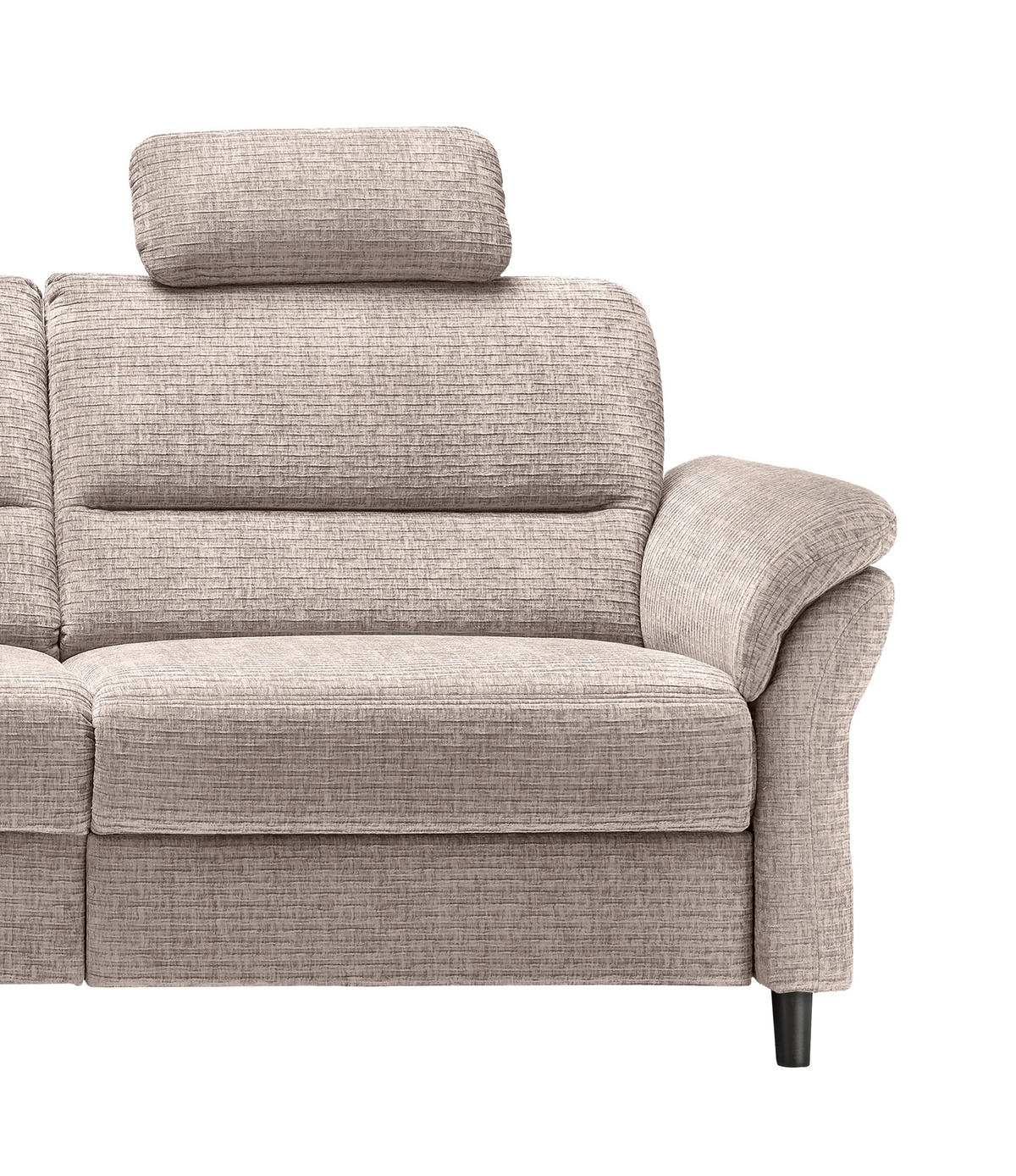 CANAPÉ D'ANGLE in Mikrofaser Beige  - beige/noir, Modern, textile/bois (190/266cm) - Livetastic