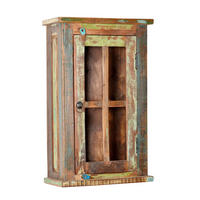 HÄNGESCHRANK 44/72/21 cm  - Messingfarben/Multicolor, Basics, Glas/Holz (44/72/21cm) - Livetastic