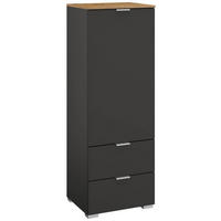 KOMMODE 40/119/42 cm  in Graphitfarben, Eiche Artisan  - Alufarben/Graphitfarben, Trend, Holzwerkstoff/Kunststoff (40/119/42cm) - Stylife