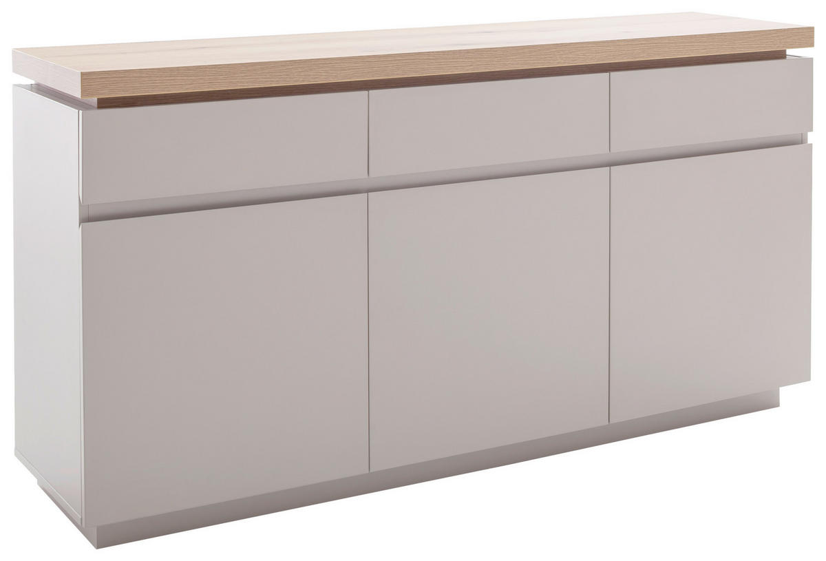 SIDEBOARD  156/81/40 cm 3 Schublade(n)  - Kaschmir/Eichefarben, Design, Holzwerkstoff (156/81/40cm) - Livetastic
