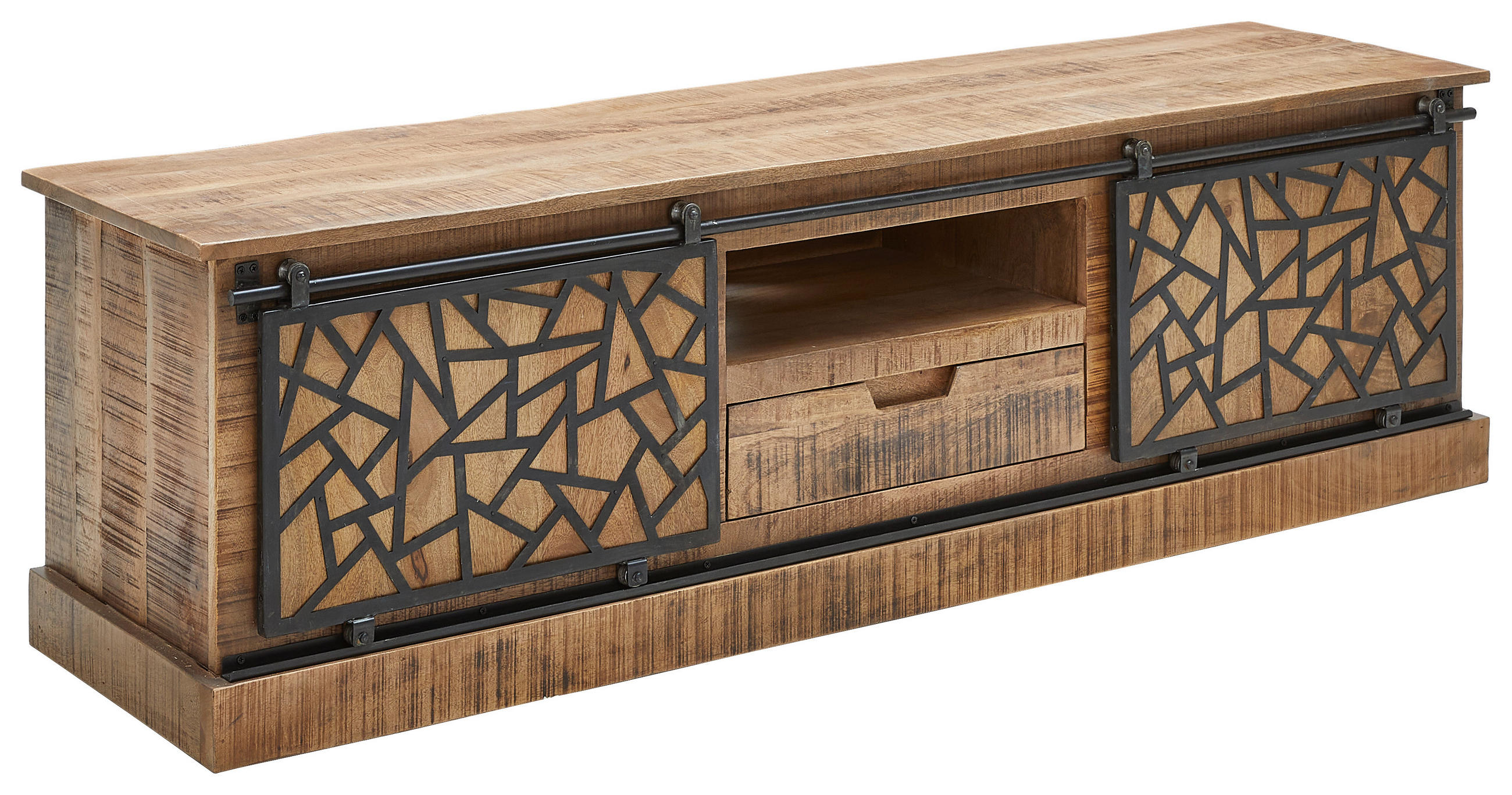 LOWBOARD 170/50/45 cm  - Anthrazit/Naturfarben, Natur, Holz/Metall (170/50/45cm) - MID.YOU