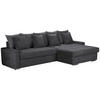 ECKSOFA SALVADOR Dunkelgrau Mikrofaser  - Wengefarben/Dunkelgrau, MODERN, Holz/Textil (293/164cm) - MID.YOU