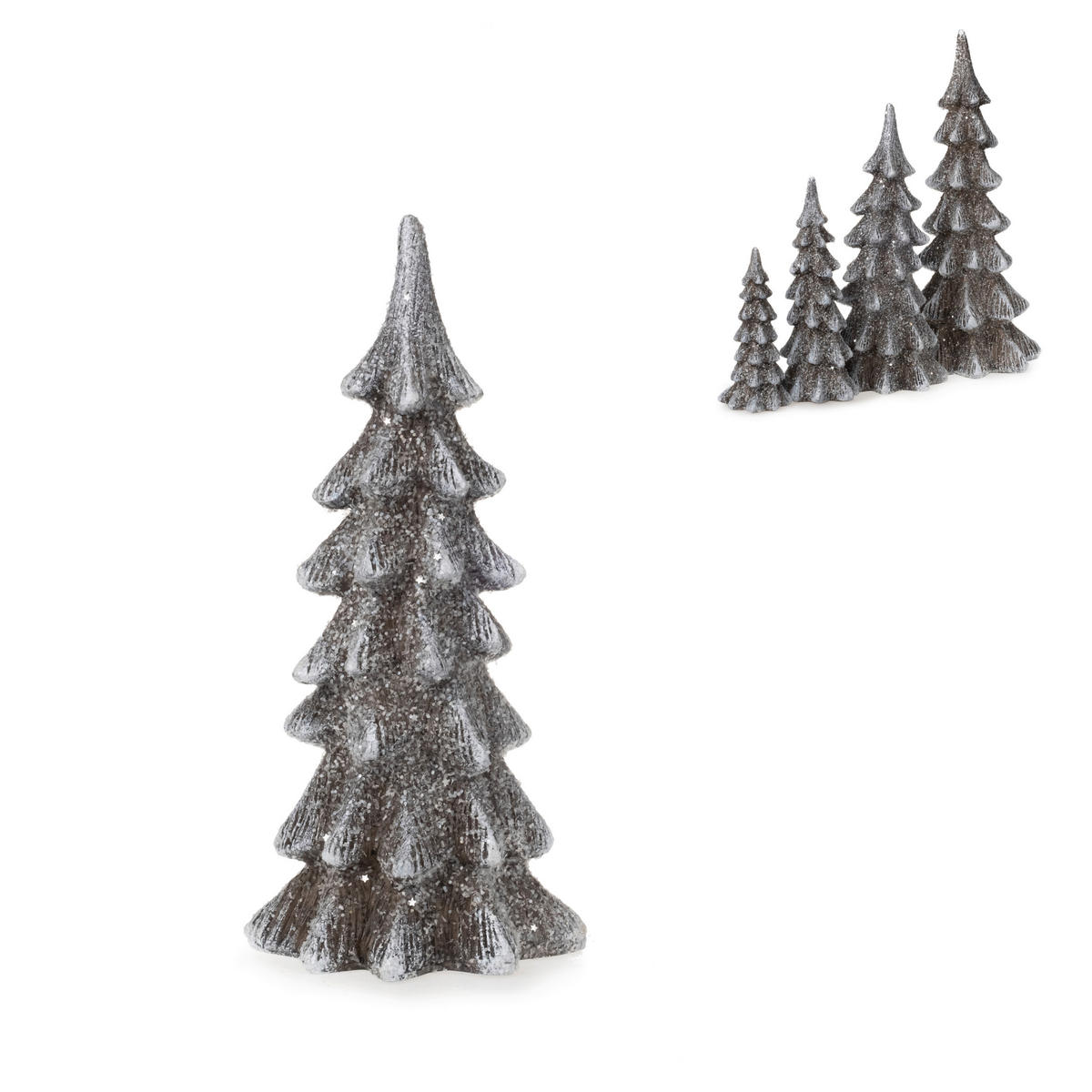 DEKOBAUM - Silberfarben, LIFESTYLE, Kunststoff (11,7/9/24,5cm) - X-Mas