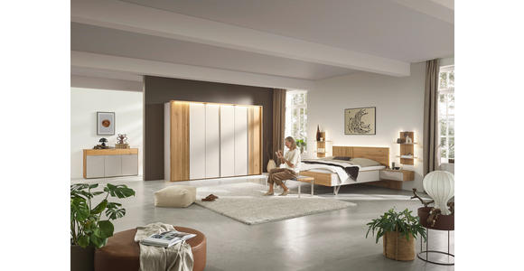 BETTANLAGE 180/200 cm  in Perlmutt, Wildeiche  - Wildeiche/Perlmutt, Design, Holz/Holzwerkstoff (180/200cm) - Valnatura