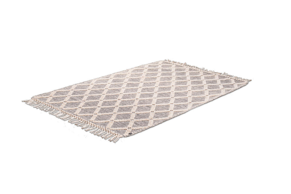 HANDWEBTEPPICH 190/290 cm Colored Macrame one Grau, Weiß  - Weiß/Grau, KONVENTIONELL, Textil (190/290cm) - Tom Tailor