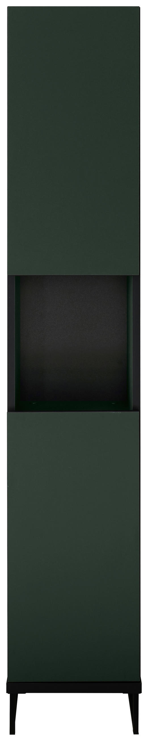 HOCHSCHRANK 30/162/31 cm  - Schwarz/Grün, Basics, Holzwerkstoff/Metall (30/162/31cm) - MID.YOU