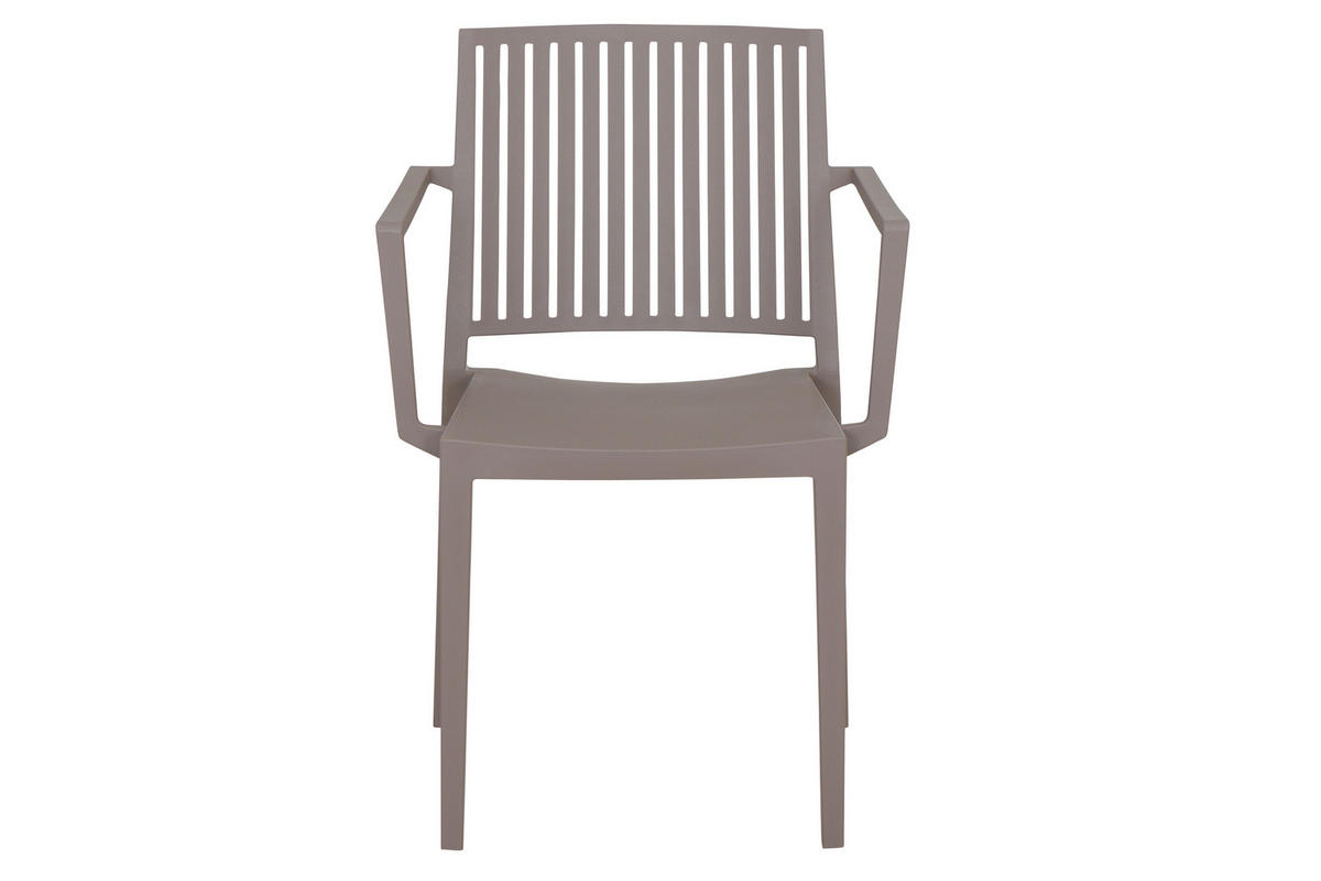 GARTENGARNITUR 3-teilig Stahl  - Taupe, Basics, Kunststoff/Metall (80/80/80cm) - Siena Garden