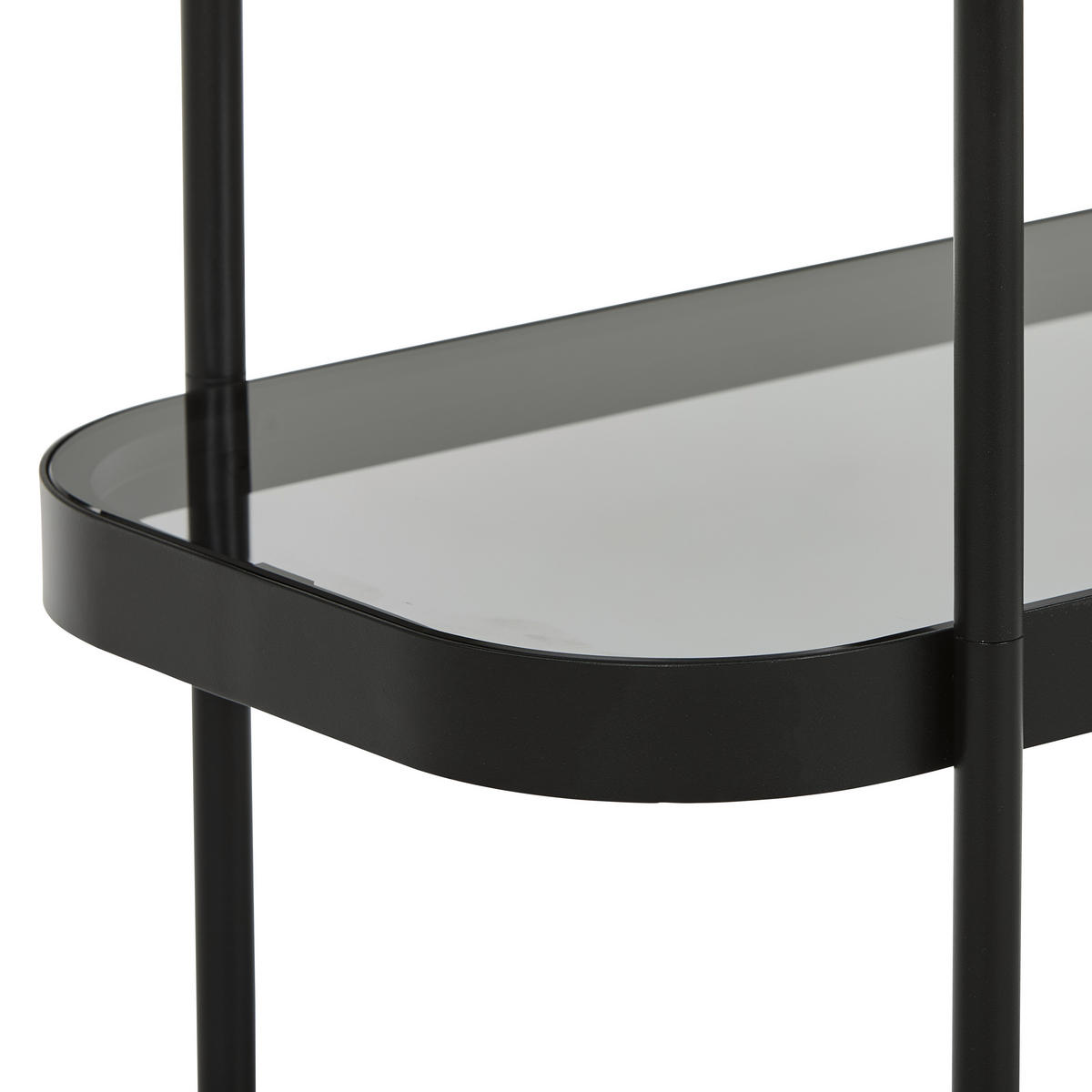 REGAL Grau, Schwarz  - Schwarz/Grau, Trend, Glas/Metall (80/160/38cm) - Novel