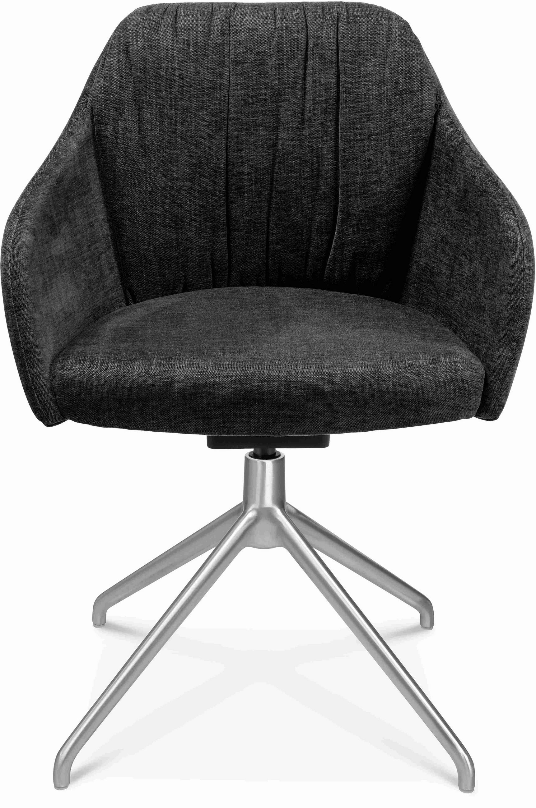 ARMLEHNSTUHL  in Aluminium Velours  - Graphitfarben/Alufarben, Design, Textil/Metall (58/81,5-84,5/60cm) - Johann Jakob