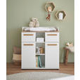 WICKELKOMMODE 89,2/100,2/70 cm  - Eiche Artisan/Weiß, Basics, Holzwerkstoff/Kunststoff (89,2/100,2/70cm) - My Baby Lou