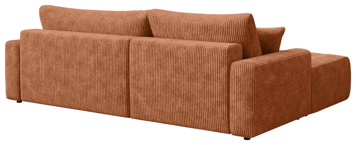 ECKSOFA - Schwarz/Orange, KONVENTIONELL, Kunststoff/Textil (192/270cm) - Carryhome
