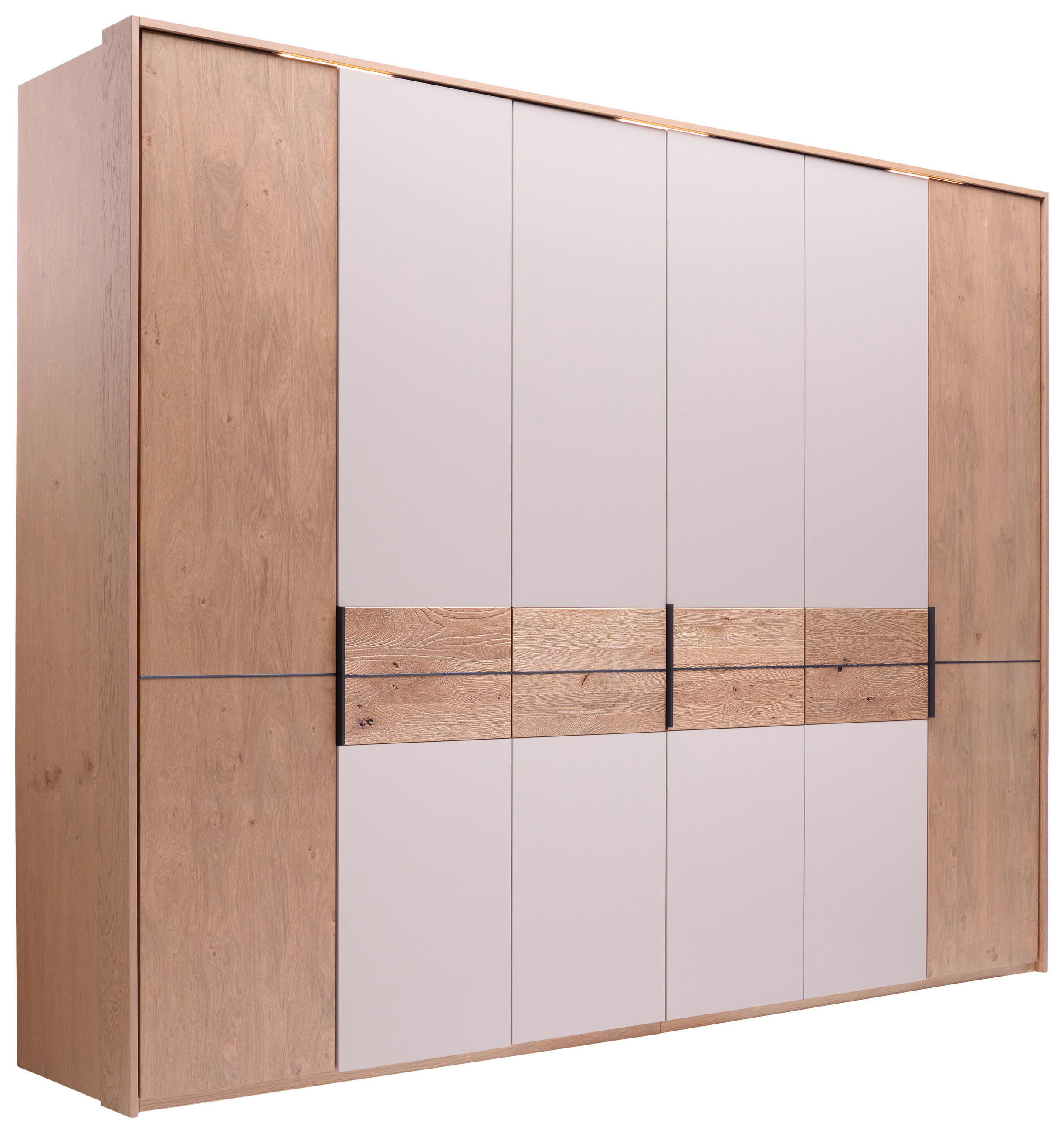 DREHTÜRENSCHRANK in Taupe, Eichefarben  - Taupe/Eichefarben, Konventionell, Holz/Holzwerkstoff (300/229/59cm) - Dieter Knoll