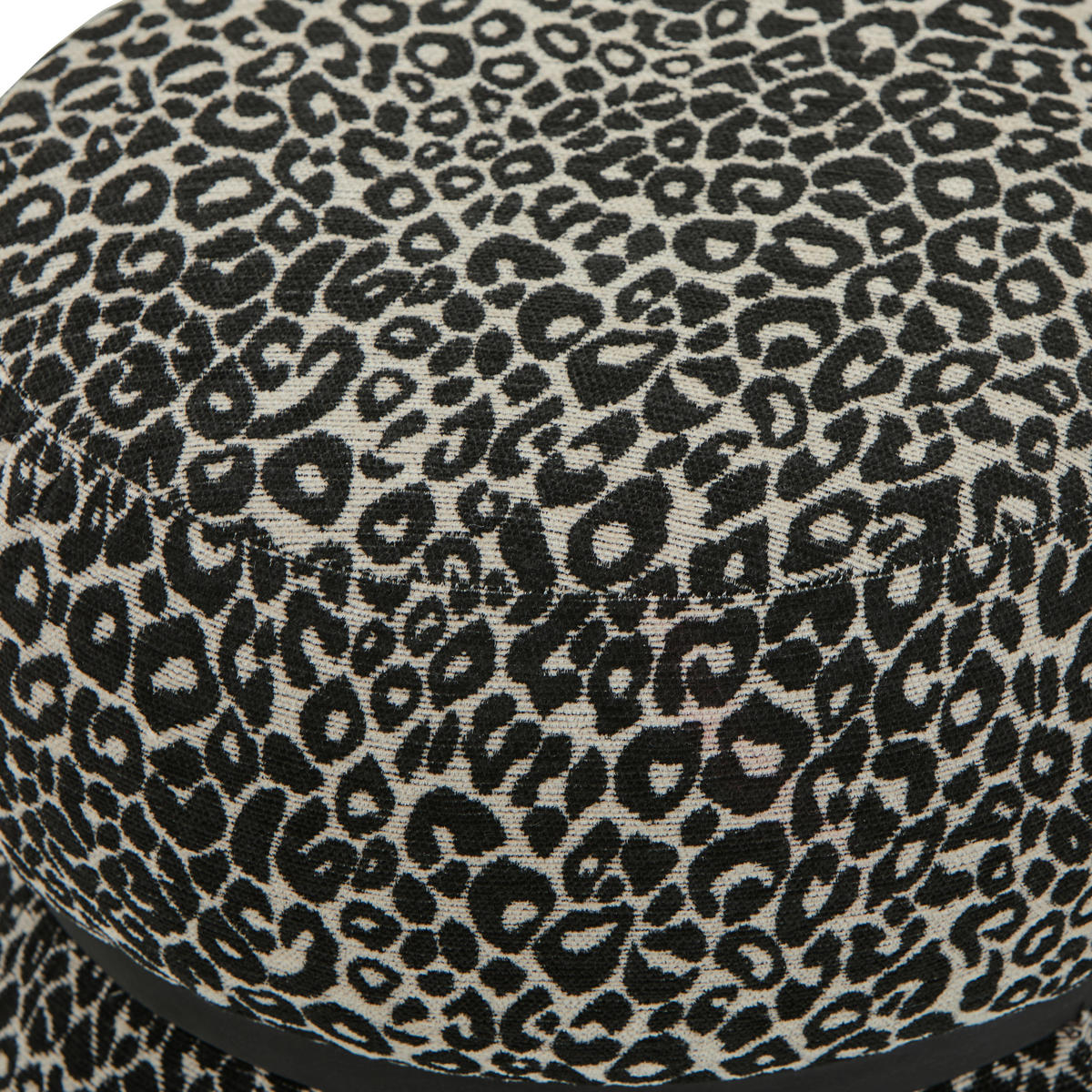Taburet din lemn, textil, material pe bază de lemn, negru, alb - alb/negru, Basics, lemn/textil (44/42/44cm) - Carryhome