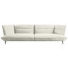 MEGASOFA in Flachgewebe Creme  - Creme/Schwarz, Design, Holzwerkstoff/Textil (339/92/99cm) - Moderano