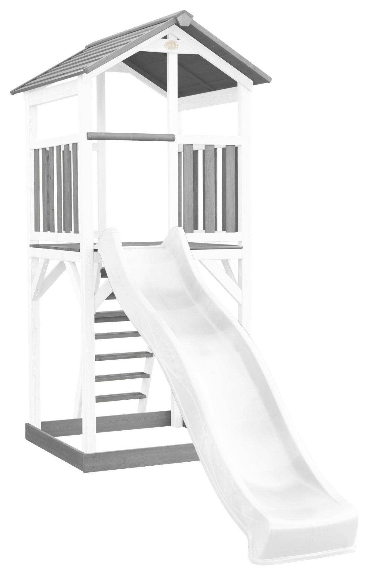 SPIELTURM 111,2/241,9/349 cm  - Weiß/Grau, KONVENTIONELL, Holz/Kunststoff (111,2/241,9/349cm) - Ambia Garden