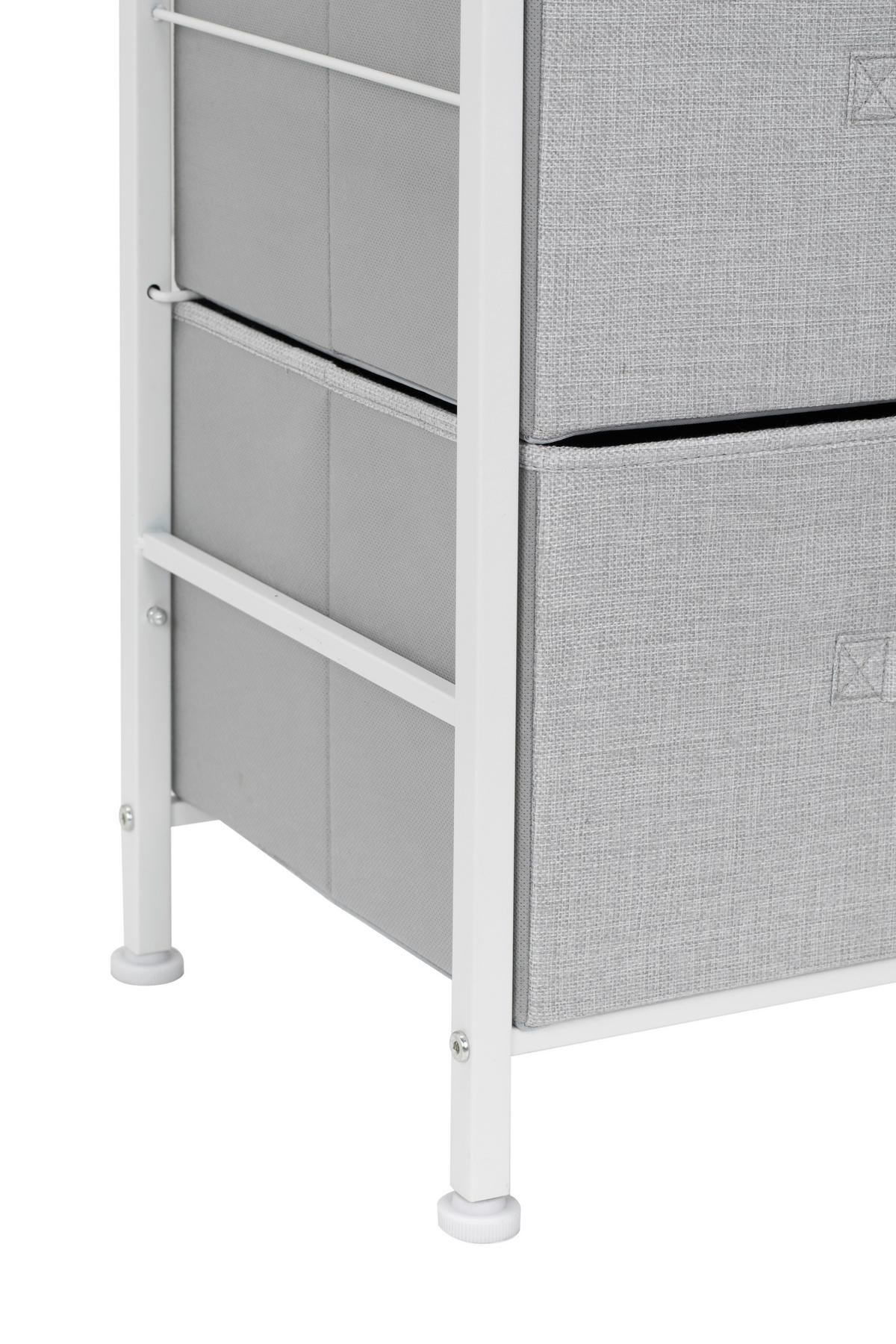 KOMMODE  in 45/71.5/30 cm  - Weiß/Grau, MODERN, Holzwerkstoff/Textil (45/71.5/30cm) - PBJ