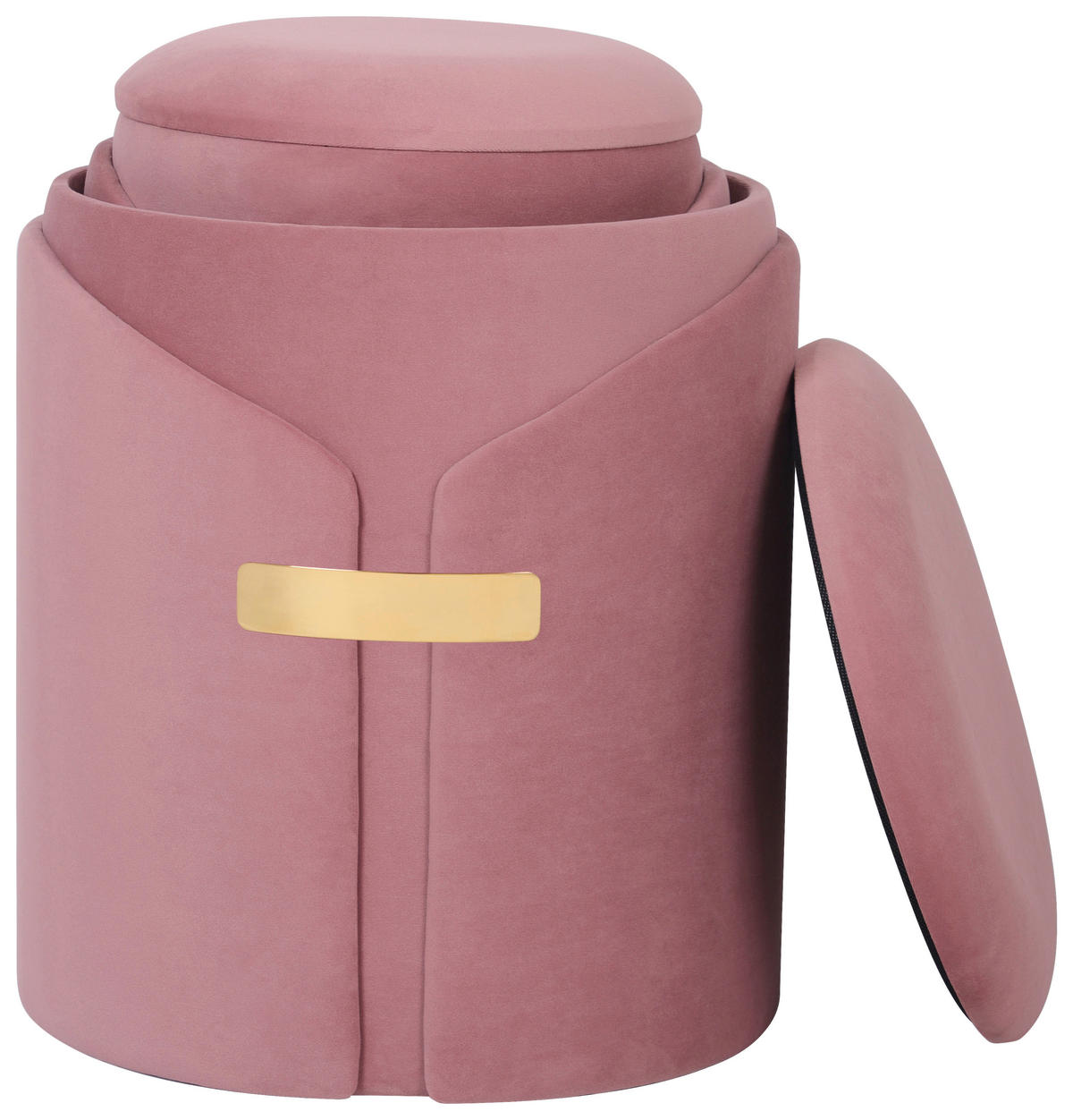 SADA TABURETŮ,  - starorůžová, Design, textil (30,5+37cm) - MID.YOU