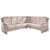 ECKSOFA in Mikrofaser Rosa  - Beige/Alufarben, Konventionell, Textil/Metall (275/223cm) - Beldomo Comfort