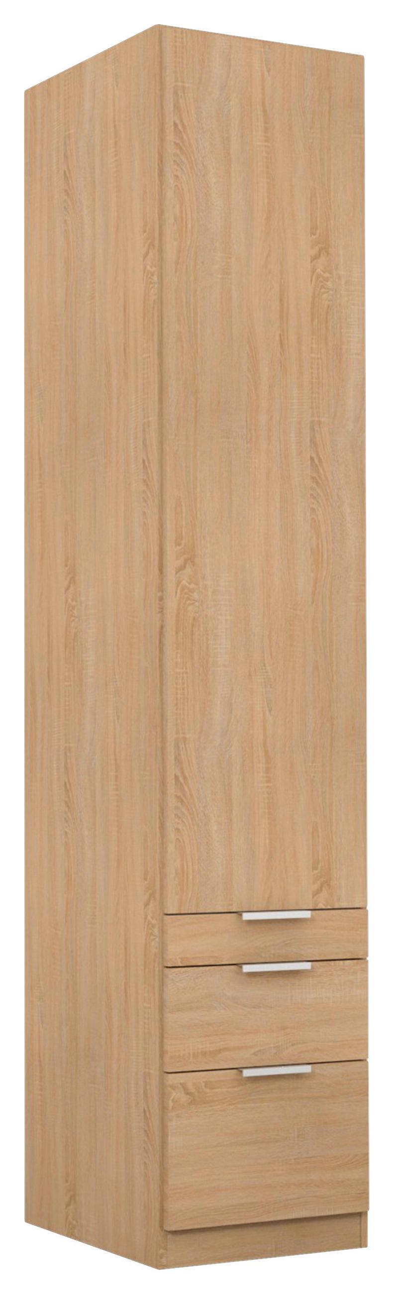 DREHTÜRENSCHRANK 47/229/54 cm 1-türig Sonoma Eiche  - Alufarben/Sonoma Eiche, MODERN, Holzwerkstoff (47/229/54cm) - Rauch Möbel
