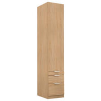 DREHTÜRENSCHRANK in Sonoma Eiche  - Alufarben/Sonoma Eiche, Modern, Holzwerkstoff (47/229/54cm) - Rauch Möbel