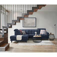 ECKSOFA in Webstoff Dunkelblau 216/302 cm - Schwarz/Dunkelblau, Design, Holz/Textil (216/302cm) - Xora