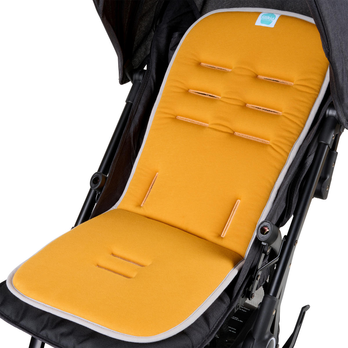 KINDERWAGENEINLAGE  - Currygelb/Grau, Basics, Textil (30/73cm) - Fillikid