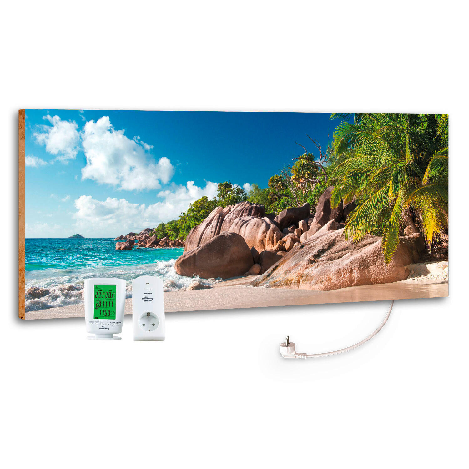 INFRAROT-HEIZPANEEL 40/100/2 cm 800 W Blue Lagoon  - MODERN, Stein (40/100/2cm) - marmony