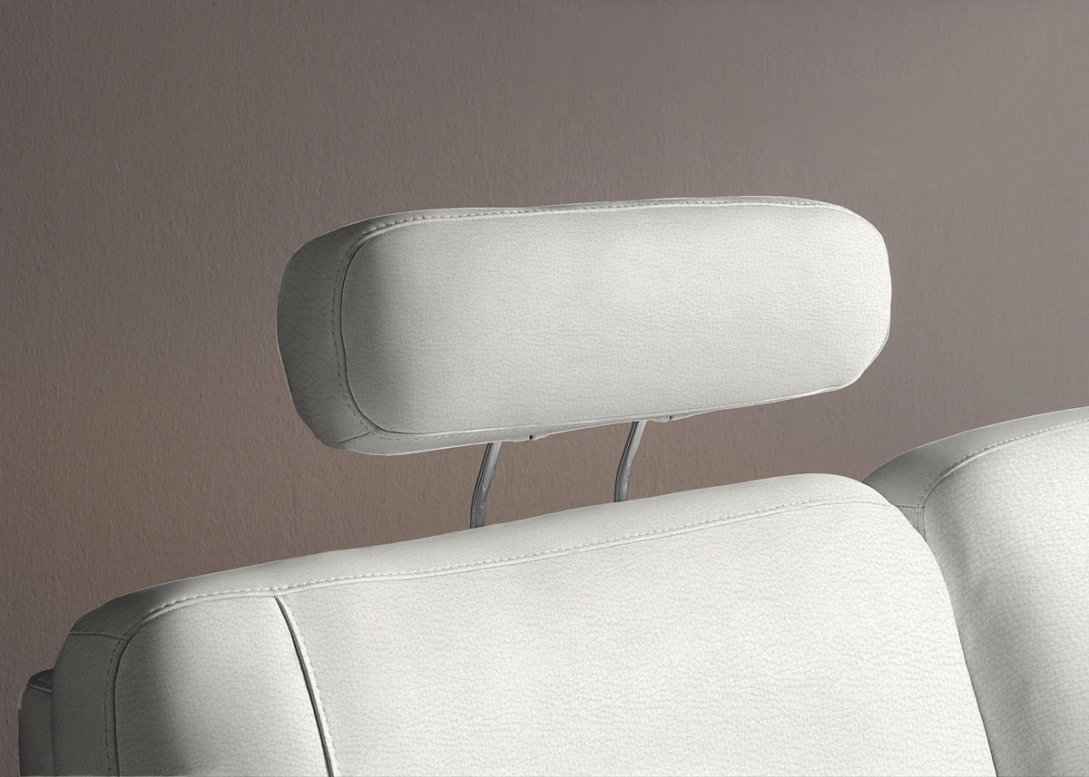 WOHNLANDSCHAFT Echtleder Weiss  - Weiss/Alufarben, Konventionell, Leder/Metall (165/329/239cm) - Beldomo Premium
