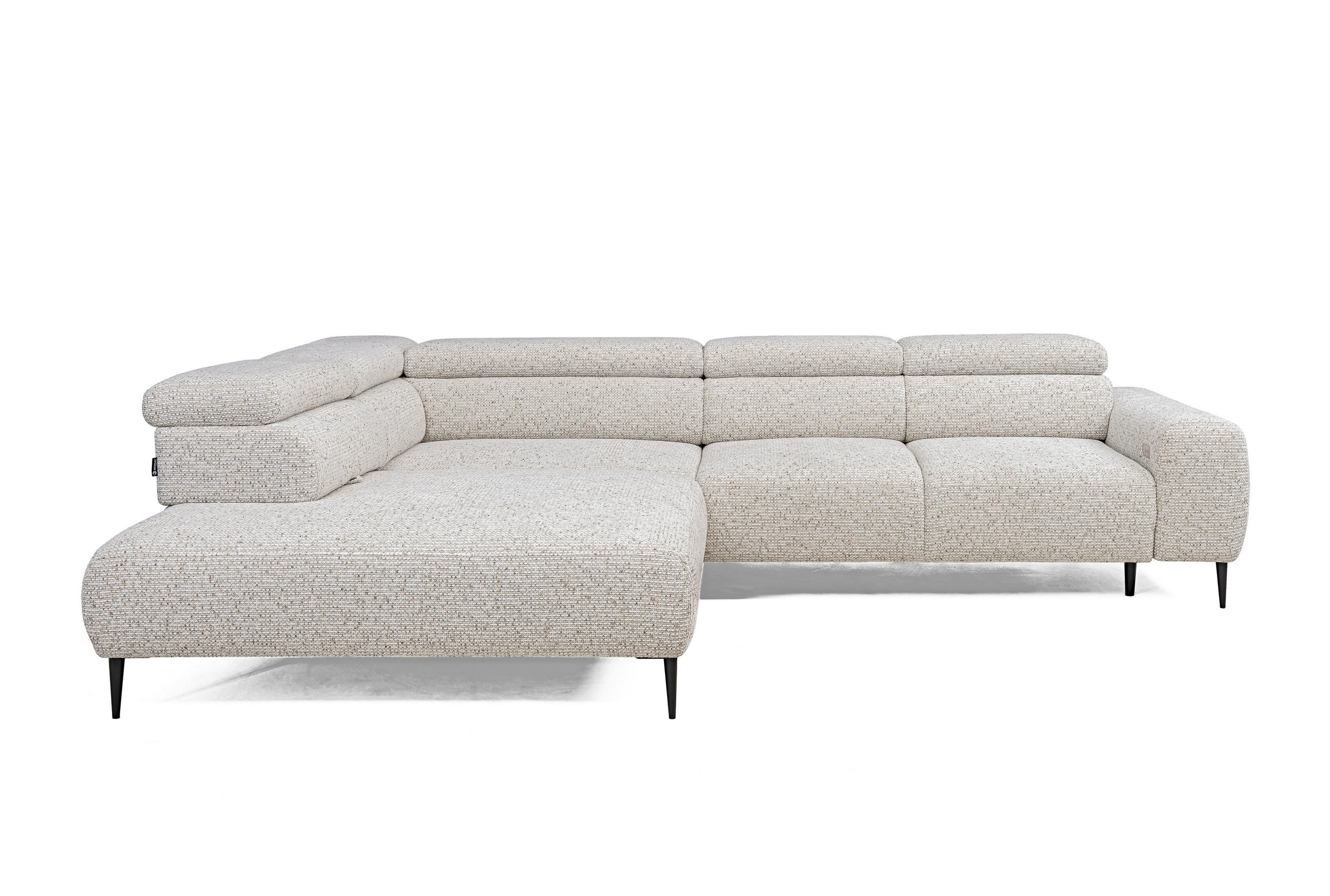 SOFFA i textil ecru  - svart/ecru, Design, metall/textil (304/77/108cm) - Stylife