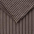 ECKSOFA inkl. Funktionen Mokka Cord  - Schwarz/Mokka, Design, Textil (267/141cm) - Xora