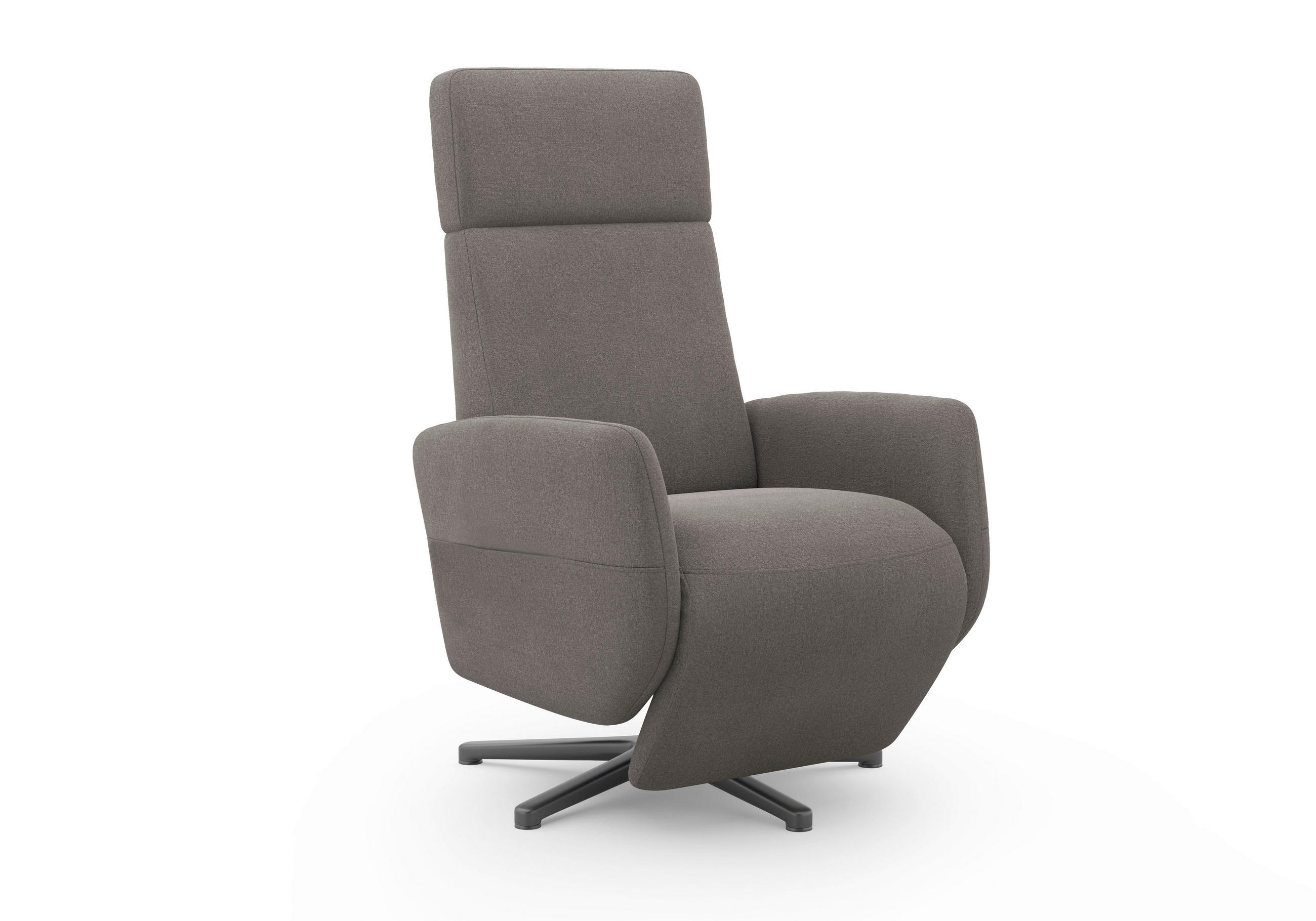 RELAXSESSEL Flachgewebe    - Schwarz/Graphitfarben, KONVENTIONELL, Textil/Metall (71/110/82cm) - Sit & More