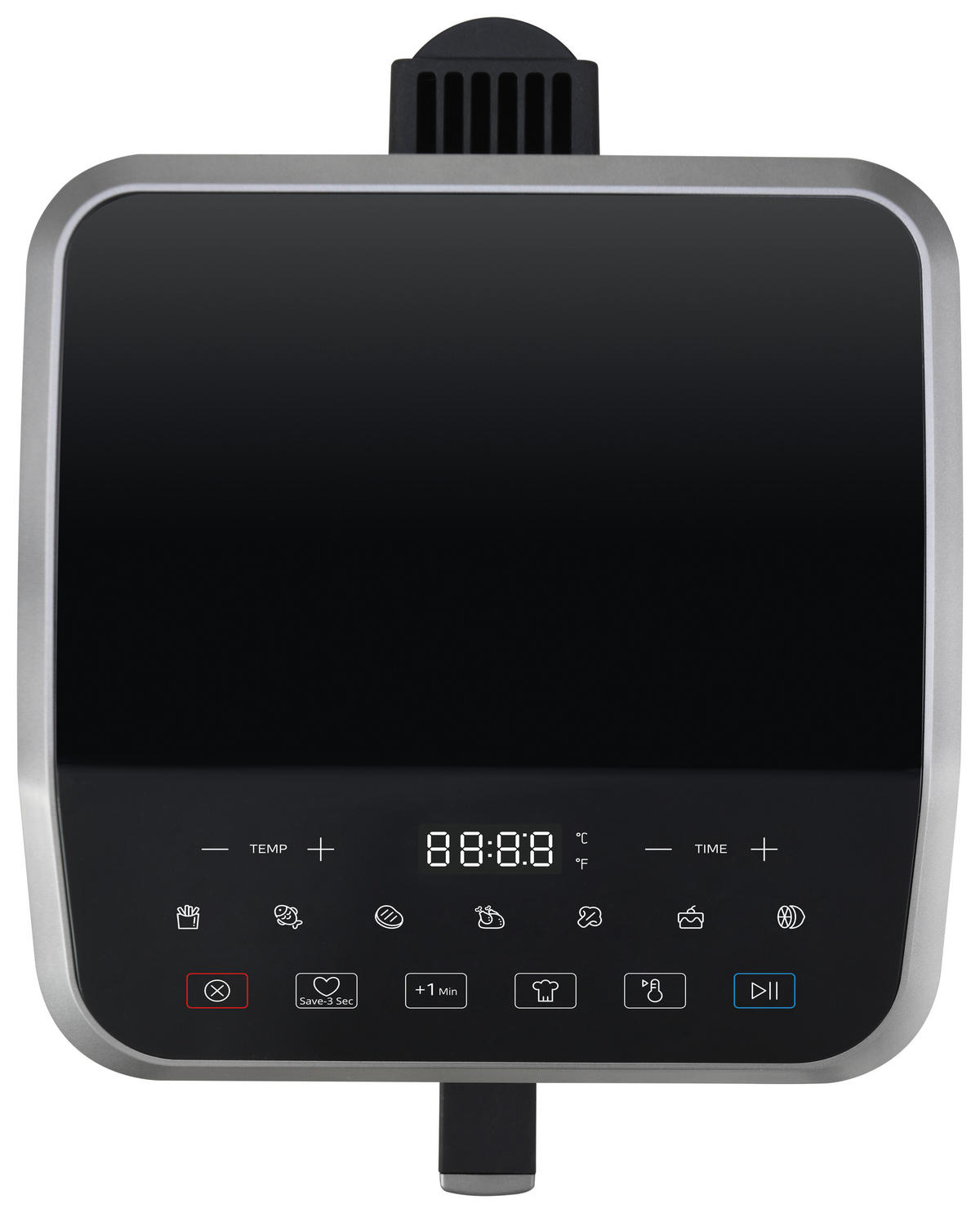 HEIßLUFTFRITTEUSE Airfryer MAD70000ADK 7 l  - Silberfarben/Schwarz, Basics, Kunststoff (38,7/34,3/27,1cm) - Midea