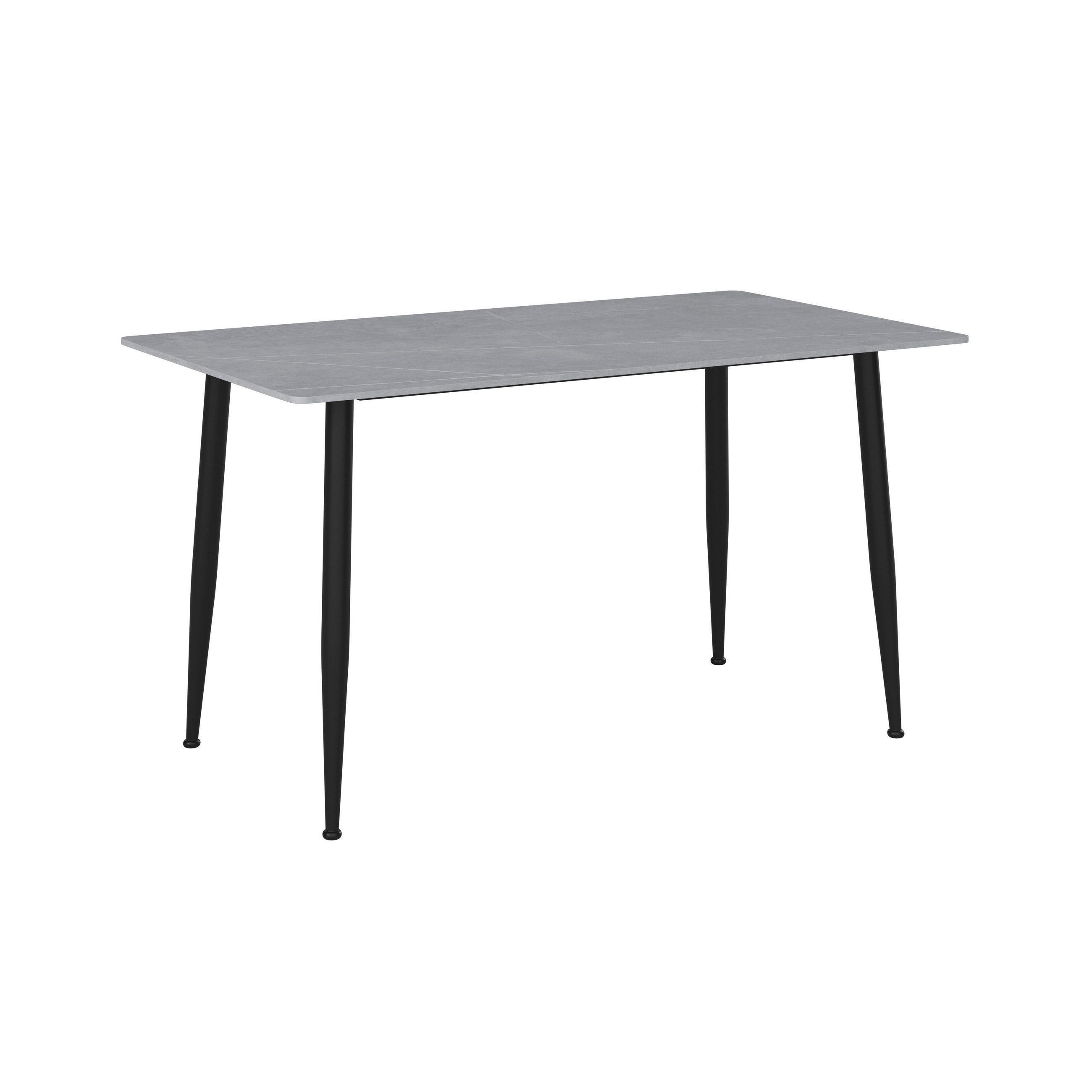 STOL ZA BLAGOVAONICU  siva  metal, keramika      - siva/crna, Design, metal/keramika (160/76/80cm) - P & B