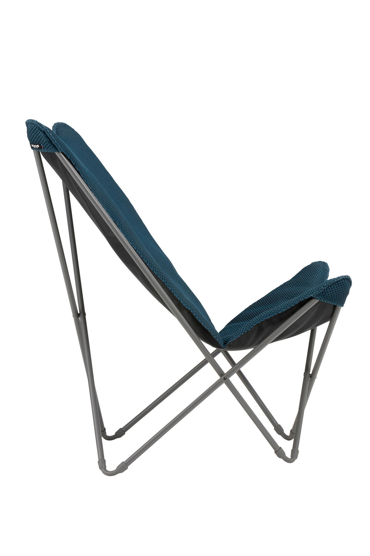 GARTEN-RELAXSESSEL Stahl  - Titanfarben/Dunkelblau, Basics, Kunststoff/Metall (91/87/83cm) - Lafuma Mobilier