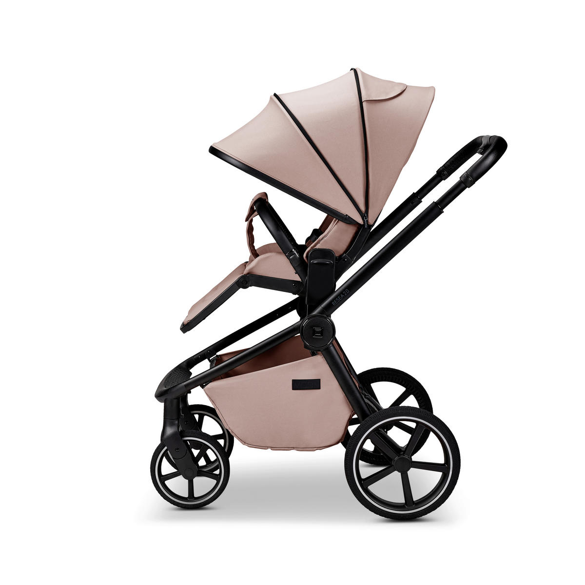 KOMBIKINDERWAGEN  Resea 2.0  Sand  - Sandfarben/Schwarz, Basics, Textil (96/57/114cm) - Moon