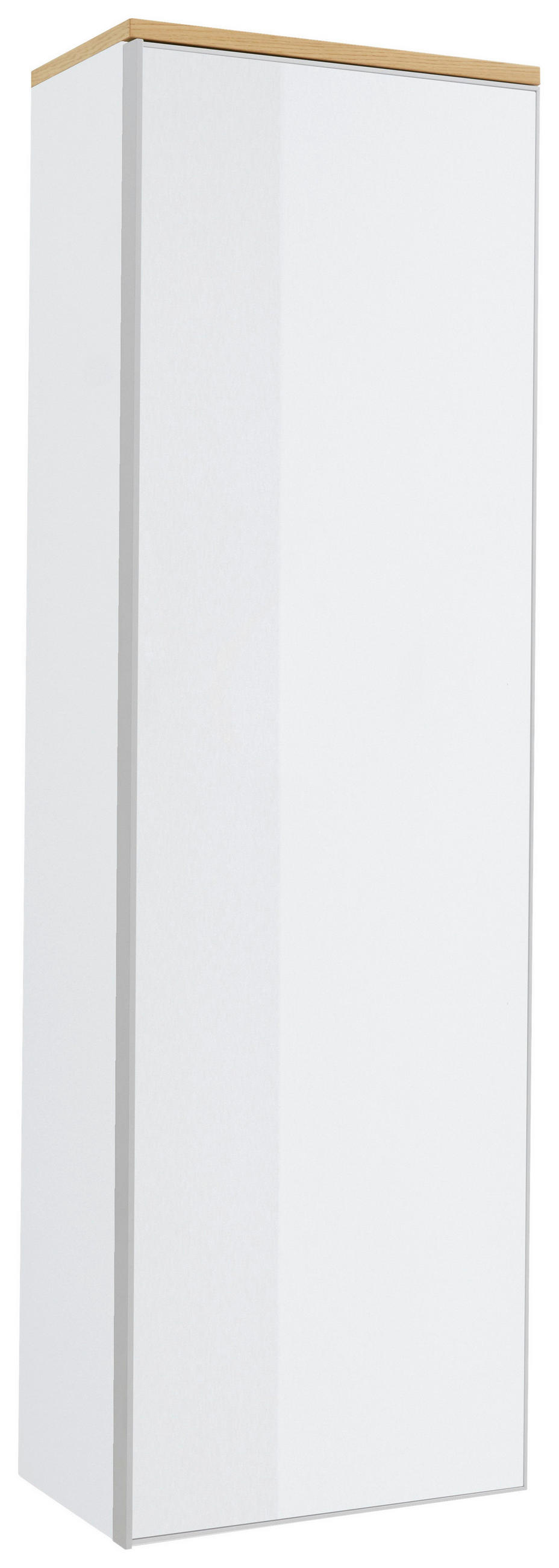 GARDEROBENSCHRANK in 54/170/31 cm - Eichefarben/Silberfarben, Design, Glas/Holz (54/170/31cm) - Novel