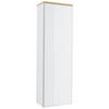GARDEROBENSCHRANK  in 54/170/31 cm  - Eichefarben/Silberfarben, Design, Glas/Holz (54/170/31cm)