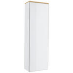 GARDEROBENSCHRANK  in 54/170/31 cm  - Eichefarben/Silberfarben, Design, Glas/Holz (54/170/31cm) - Novel