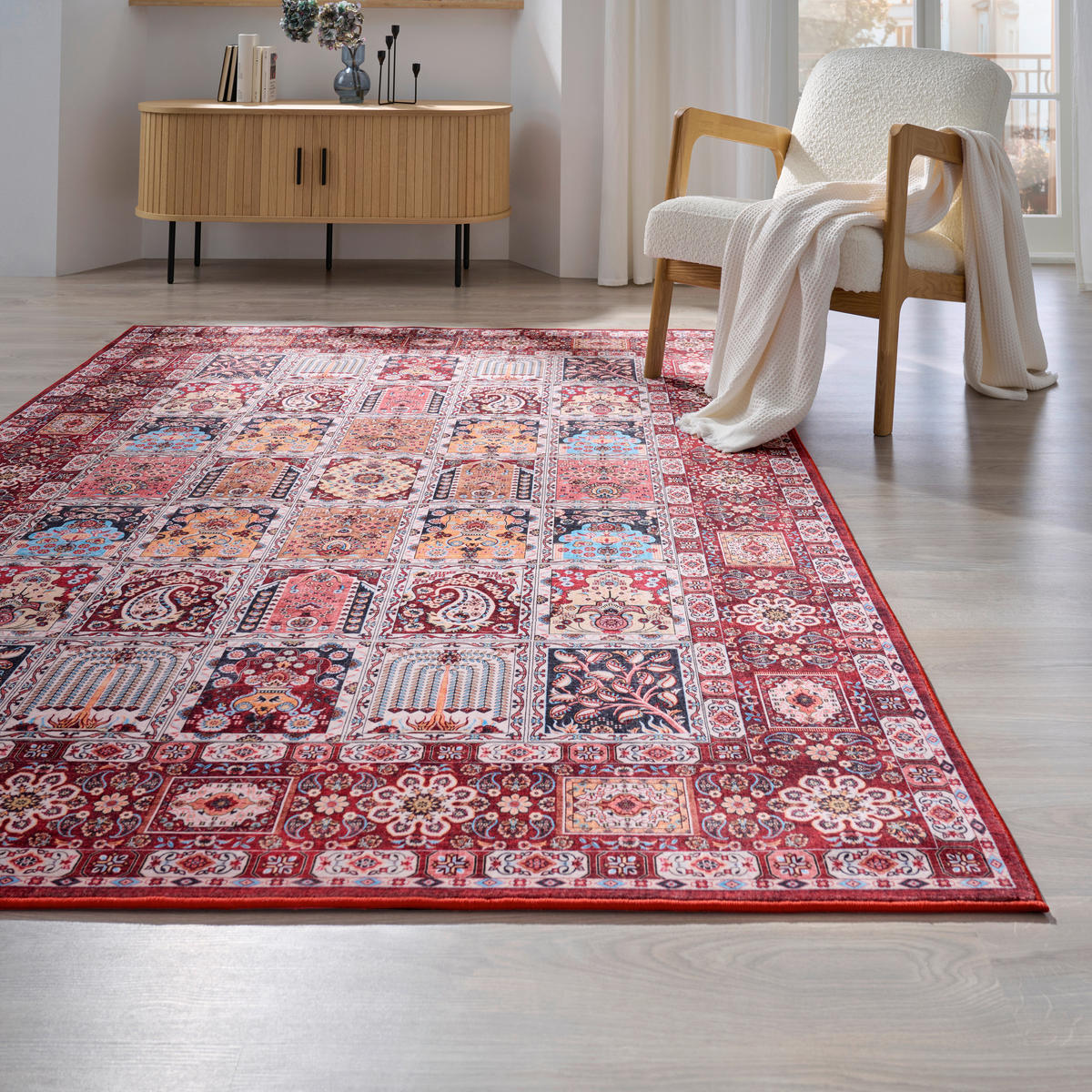 FLACHWEBETEPPICH 190/280 cm Rot  - Rot, LIFESTYLE, Textil (190/280cm) - Novel